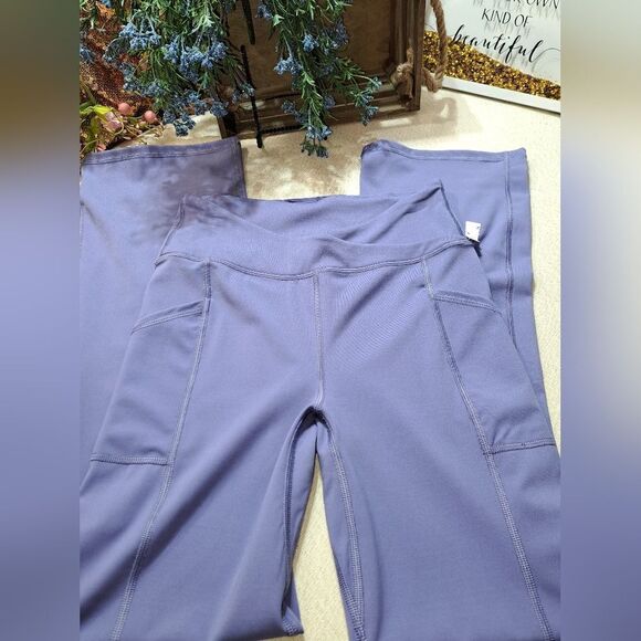 Free People Freemovement  Flare Leg Leggings in Purple - Picture 3 of 8